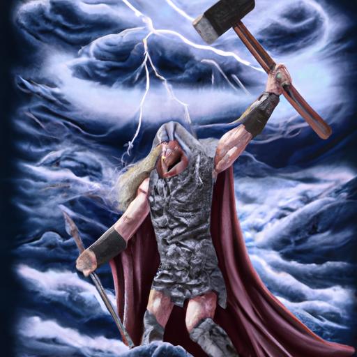 Thor God Traditional Art